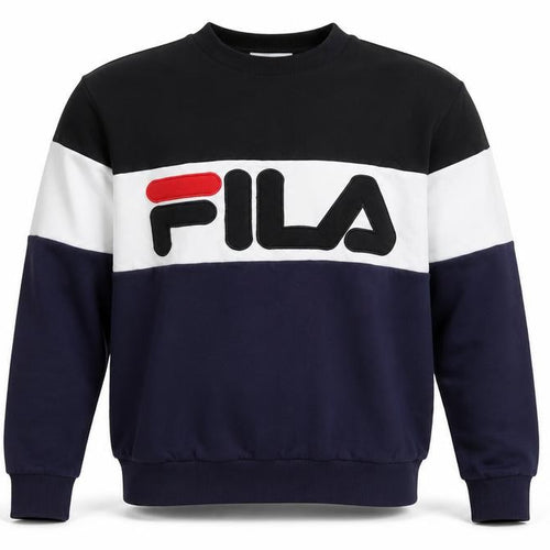 Fila Men’s Multicoloured L Pullover Logo Colour Block Sweatshirt