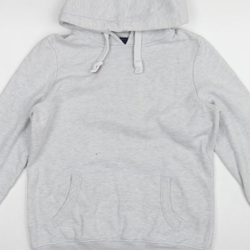 Superdry Women Grey Size 14 Pullover Hoodie Fleece Kangaroo Pocket