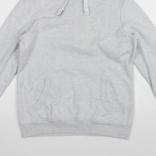Superdry Women Grey Size 14 Pullover Hoodie Fleece Kangaroo Pocket