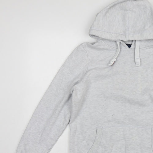 Superdry Women Grey Size 14 Pullover Hoodie Fleece Kangaroo Pocket