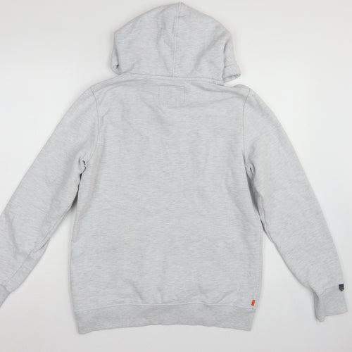 Superdry Women Grey Size 14 Pullover Hoodie Fleece Kangaroo Pocket