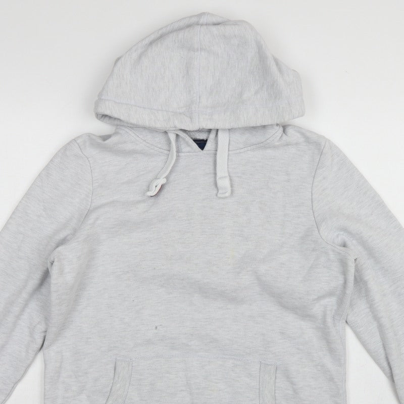 Superdry Women Grey Size 14 Pullover Hoodie Fleece Kangaroo Pocket