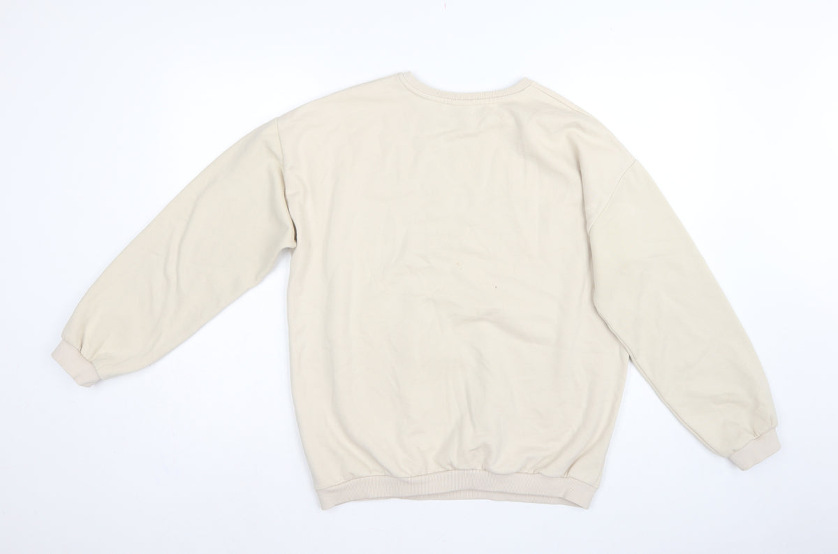 Brand and care label for George girls’ beige 13-14 years pullover mickey winter club sweatshirt