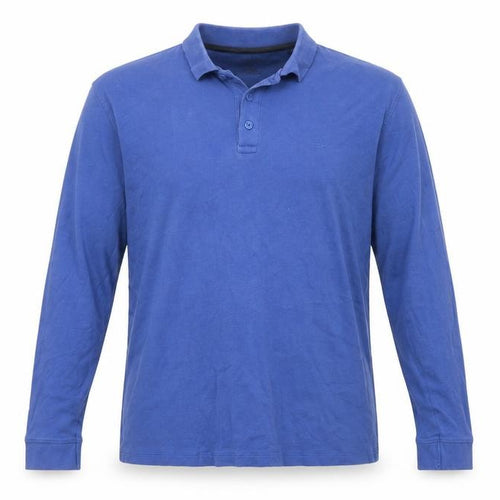 James Pringle Men’s Blue Cotton Long Sleeve Polo Shirt Medium