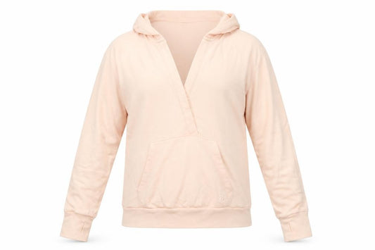 Front view of Sweaty Betty Women’s Pink UK 8 Pullover Hoodie Cotton Modal