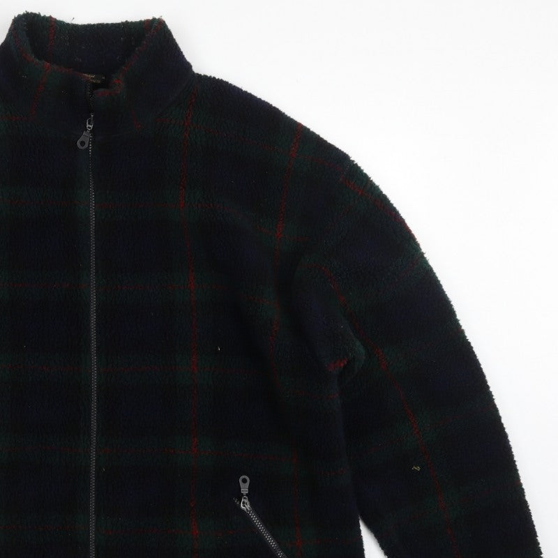 St Michael Marks & Spencer Men's Green Check Fleece Jacket XL