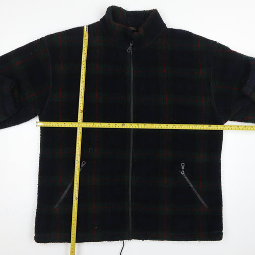 St Michael Marks & Spencer Men's Green Check Fleece Jacket XL