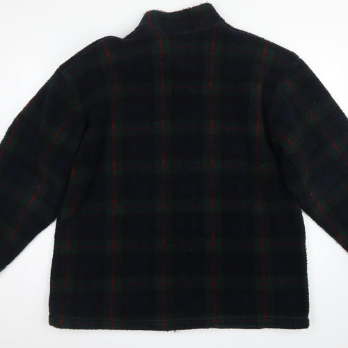 St Michael Marks & Spencer Men's Green Check Fleece Jacket XL
