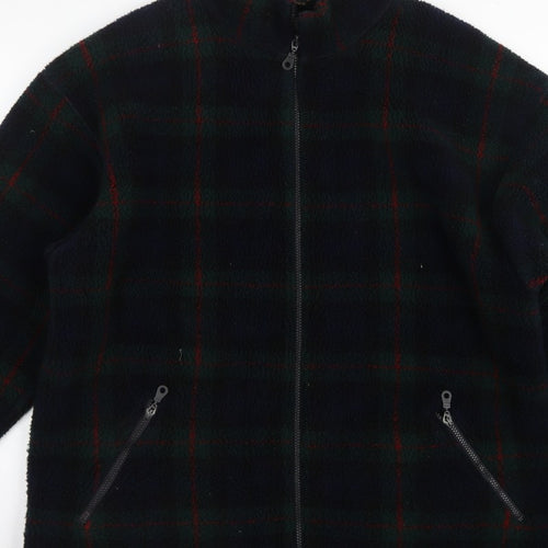 St Michael Marks & Spencer Men's Green Check Fleece Jacket XL