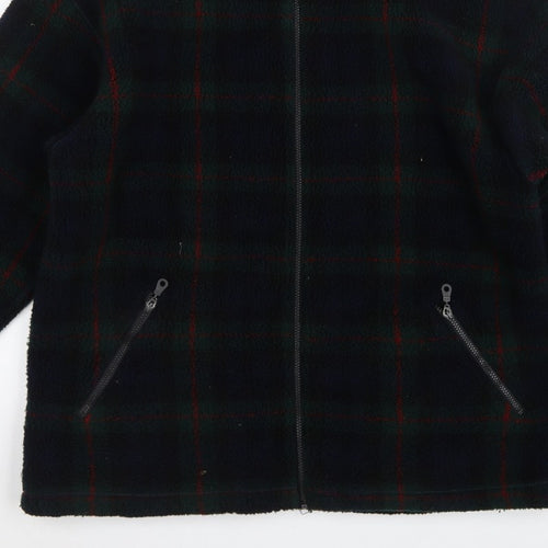 St Michael Marks & Spencer Men's Green Check Fleece Jacket XL