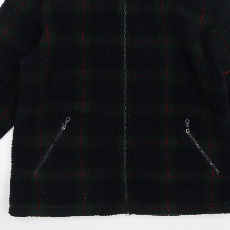 St Michael Marks & Spencer Men's Green Check Fleece Jacket XL