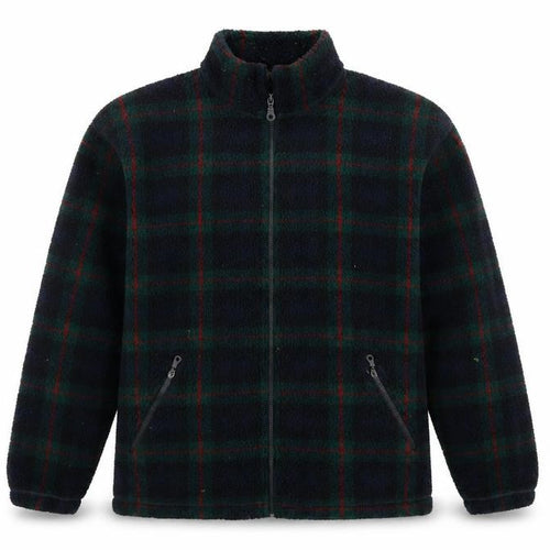 St Michael Marks & Spencer Men's Green Check Fleece Jacket XL