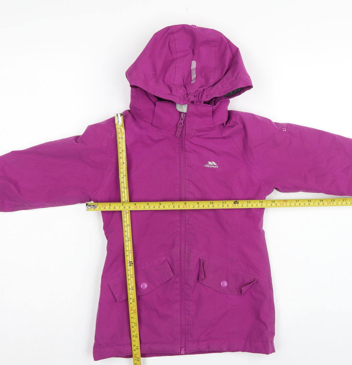 Trespass Girls Purple 3-4 Years Parka Coat Waterproof Hooded Fleece Lined