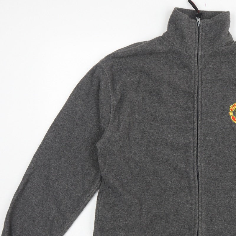 Manchester United Men’s Grey S Fleece Full Zip Football Jacket