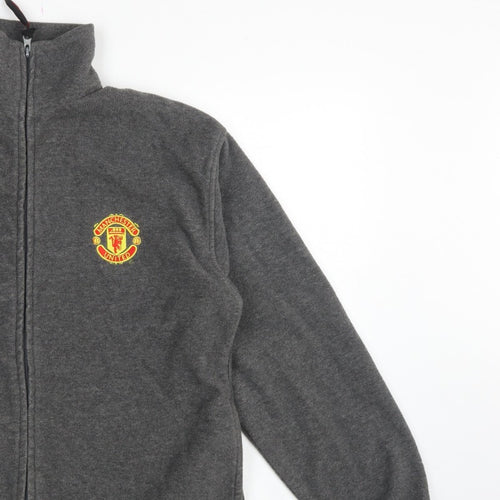 Manchester United Men’s Grey S Fleece Full Zip Football Jacket