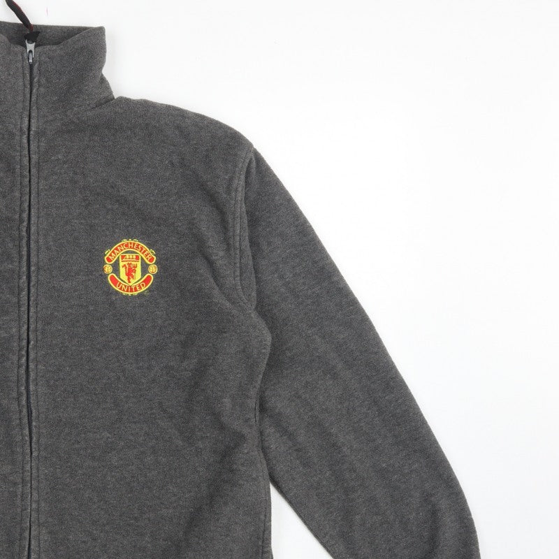 Manchester United Men’s Grey S Fleece Full Zip Football Jacket