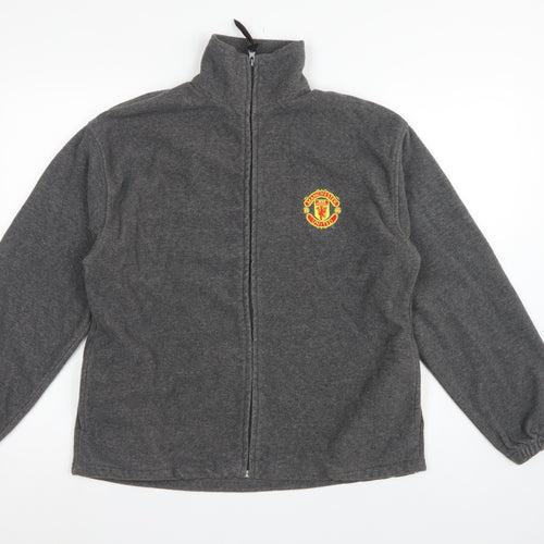 Manchester United Men’s Grey S Fleece Full Zip Football Jacket