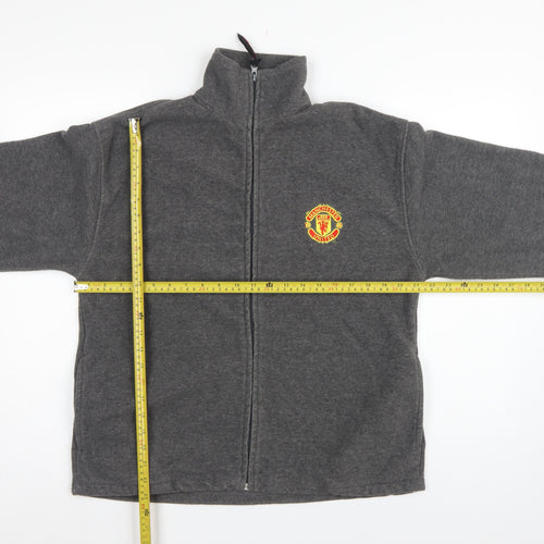 Manchester United Men’s Grey S Fleece Full Zip Football Jacket