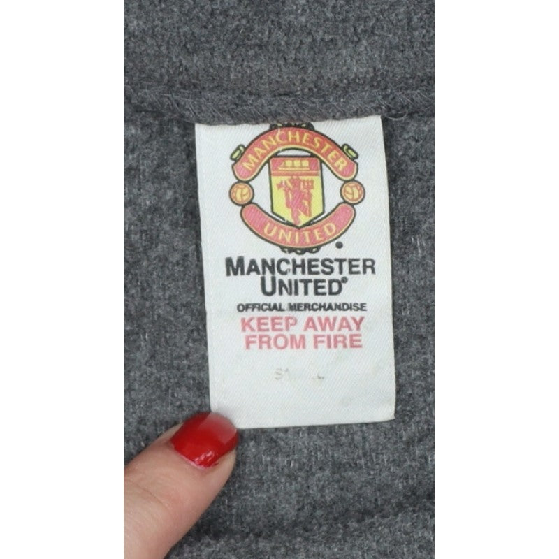Manchester United Men’s Grey S Fleece Full Zip Football Jacket