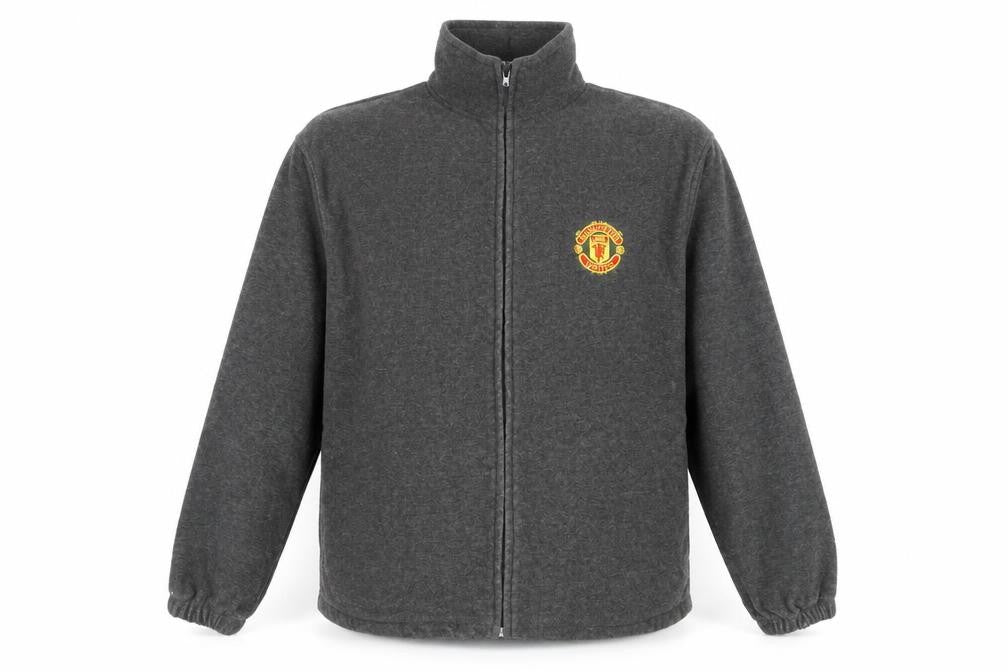 Manchester United Men’s Grey S Fleece Full Zip Football Jacket