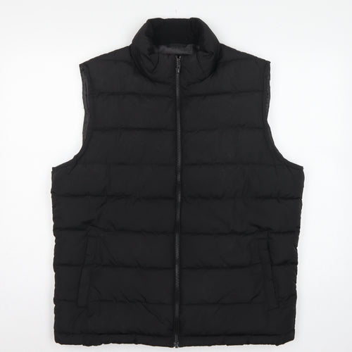 GAP Men’s Black L Quilted Padded Puffer Gilet Bodywarmer
