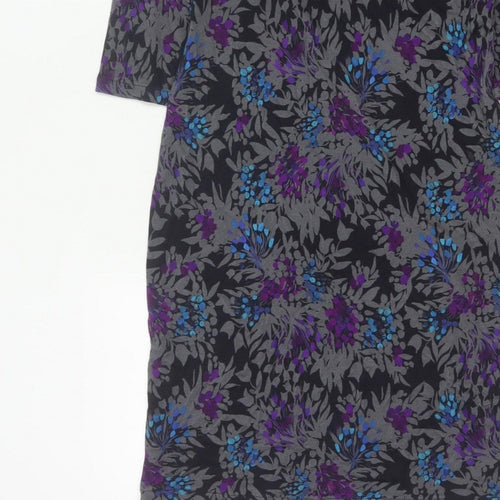 Jigsaw Women’s Black Floral UK 12 Knee Length Pencil Dress