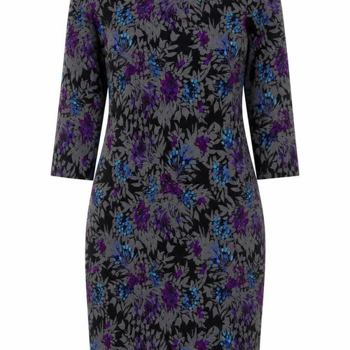 Jigsaw Women’s Black Floral UK 12 Knee Length Pencil Dress