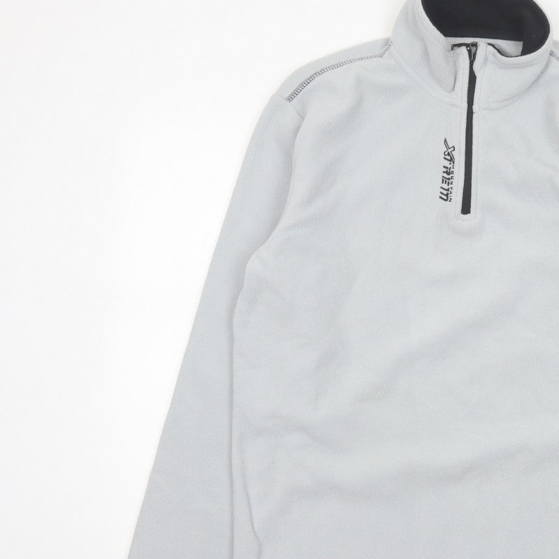 Atlas For Men Grey L 1/4 Zip Fleece Pullover Sweatshirt Outdoor
