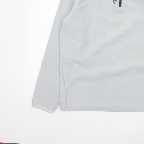 Atlas For Men Grey L 1/4 Zip Fleece Pullover Sweatshirt Outdoor