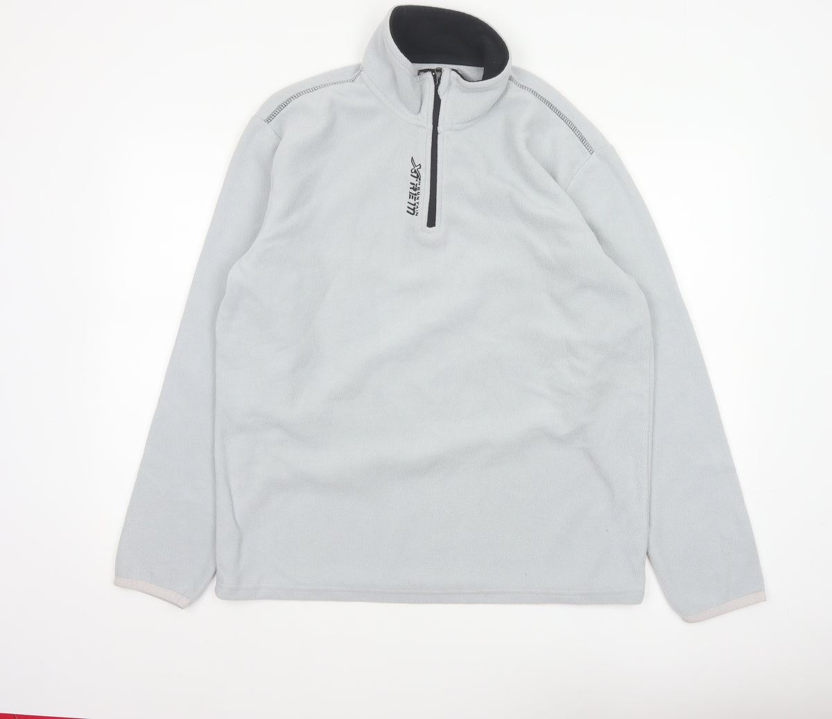 Atlas For Men Grey L 1/4 Zip Fleece Pullover Sweatshirt Outdoor