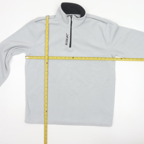 Atlas For Men Grey L 1/4 Zip Fleece Pullover Sweatshirt Outdoor