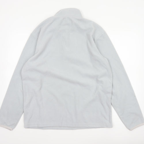 Atlas For Men Grey L 1/4 Zip Fleece Pullover Sweatshirt Outdoor