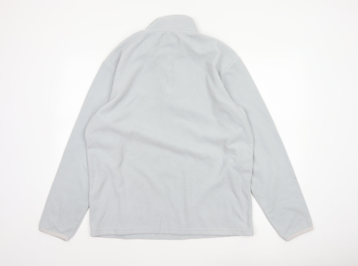 Atlas For Men Grey L 1/4 Zip Fleece Pullover Sweatshirt Outdoor