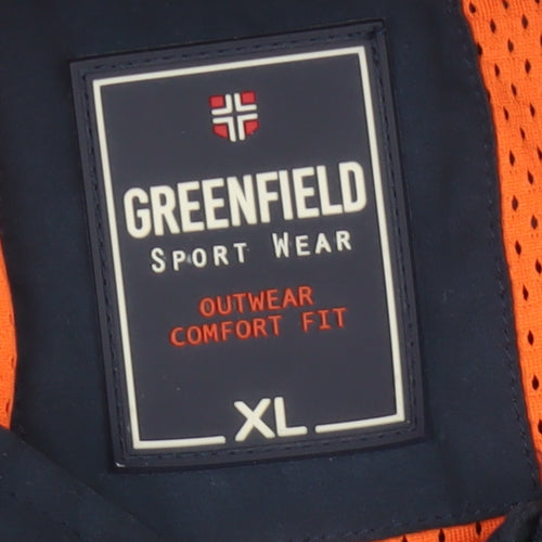 Greenfield Men’s Blue XL Bomber Jacket Full Zip Logo