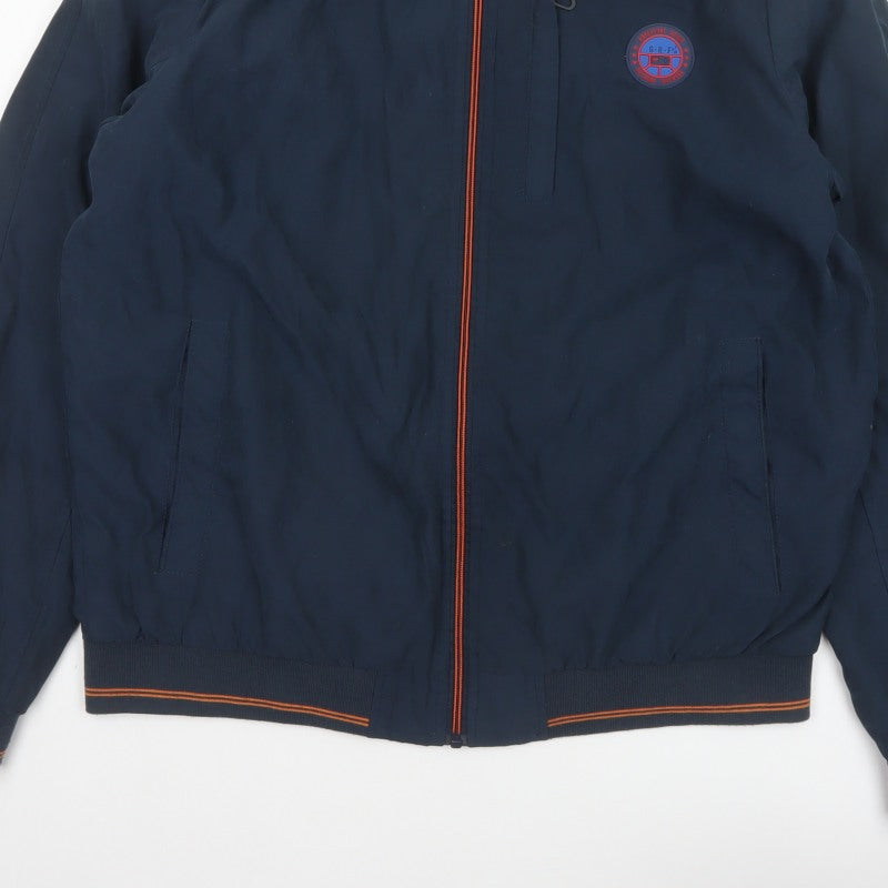 Greenfield Men’s Blue XL Bomber Jacket Full Zip Logo
