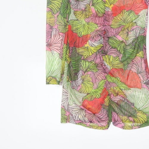 Missguided Women Multicoloured Floral Mesh Wrap Dress UK 12
