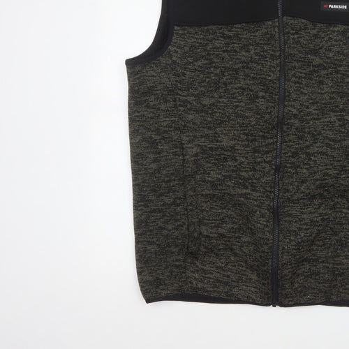 Parkside Men’s Grey Fleece Bodywarmer Waistcoat M Full Zip Workwear
