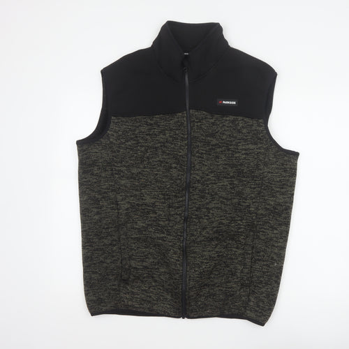Parkside Men’s Grey Fleece Bodywarmer Waistcoat M Full Zip Workwear