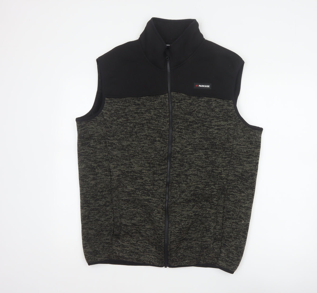 Parkside Men’s Grey Fleece Bodywarmer Waistcoat M Full Zip Workwear
