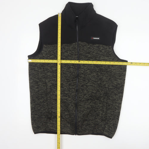 Parkside Men’s Grey Fleece Bodywarmer Waistcoat M Full Zip Workwear