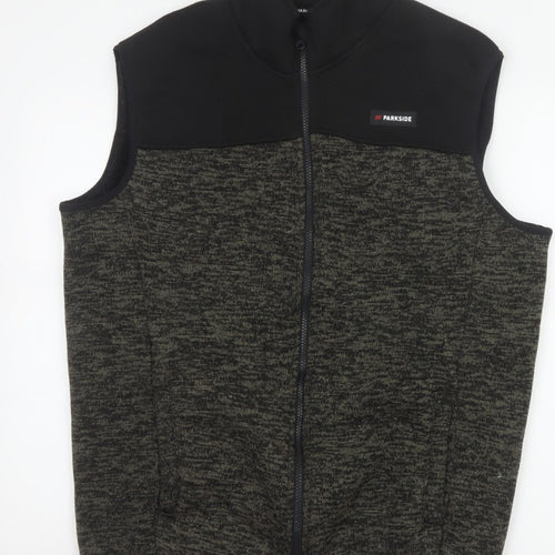 Parkside Men’s Grey Fleece Bodywarmer Waistcoat M Full Zip Workwear