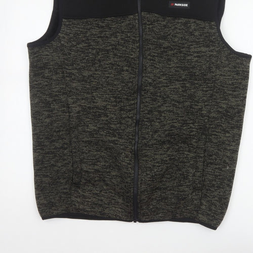 Parkside Men’s Grey Fleece Bodywarmer Waistcoat M Full Zip Workwear