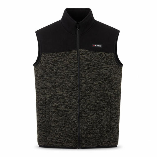 Parkside Men’s Grey Fleece Bodywarmer Waistcoat M Full Zip Workwear