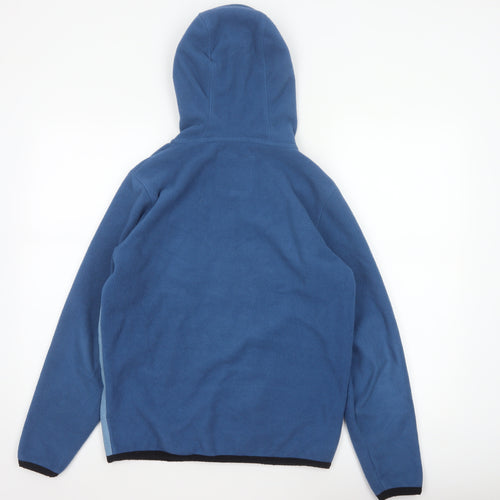 Saltrock Boys Blue 13 Years Full Zip Hooded Fleece Hoodie Colourblock