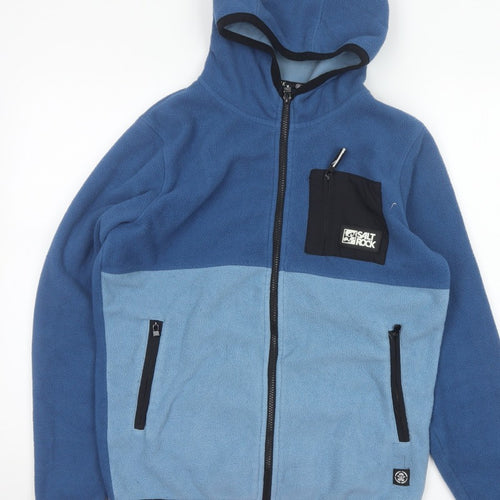 Saltrock Boys Blue 13 Years Full Zip Hooded Fleece Hoodie Colourblock
