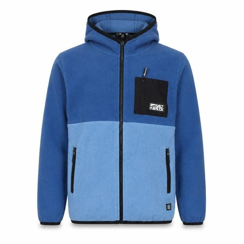 Saltrock Boys Blue 13 Years Full Zip Hooded Fleece Hoodie Colourblock