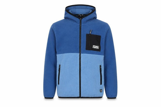 Saltrock Boys Blue 13 Years Full Zip Hooded Fleece Hoodie Colourblock