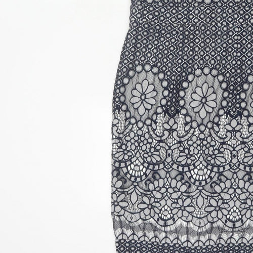 Phase Eight Women Blue UK 10 Floral Lace Pencil Knee Dress