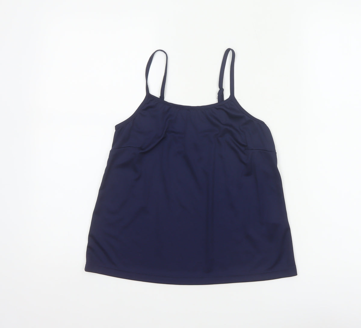M&Co Women Blue Size 10 Petite Camisole Adjustable Strap Tank Top