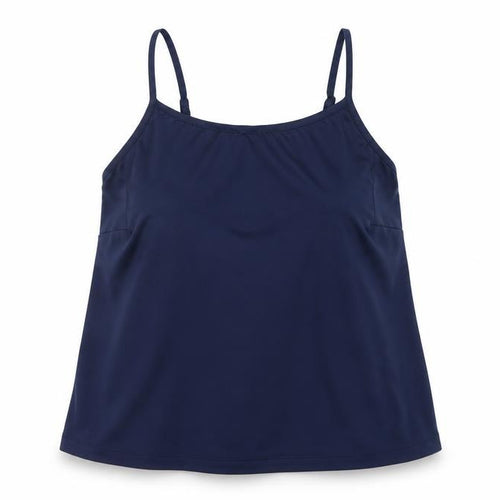M&Co Women Blue Size 10 Petite Camisole Adjustable Strap Tank Top
